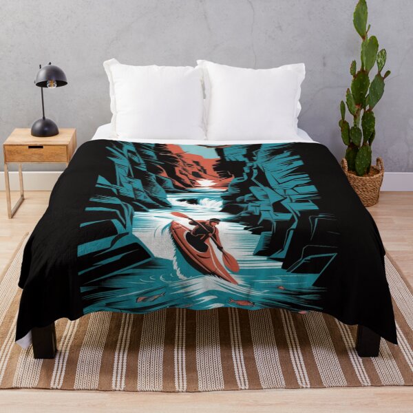 Item preview, Adventurous Kayaking in Canyon - Nature and Adventure Inspired Shirt Design designed and sold by HOMEDESIGNPRINT.