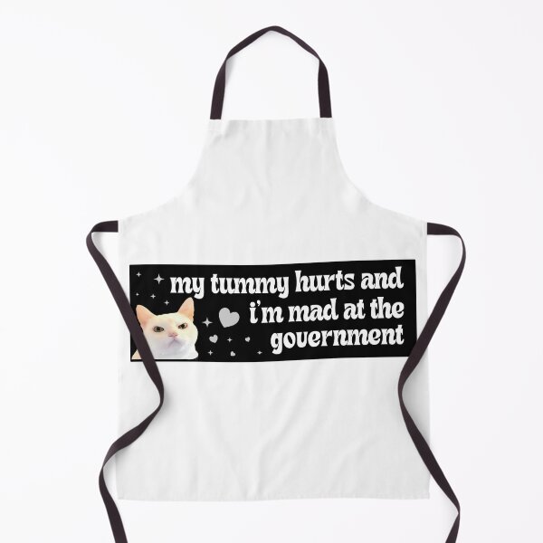 Item preview, My Tummy Hurts and I'm Mad at the Government Cat Funny Bumper designed and sold by fanky-bumper.