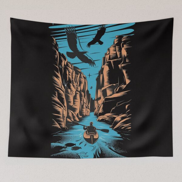Item preview,  Adventurous Kayaking in Canyon - Nature and Adventure Inspired Shirt Design designed and sold by HOMEDESIGNPRINT.
