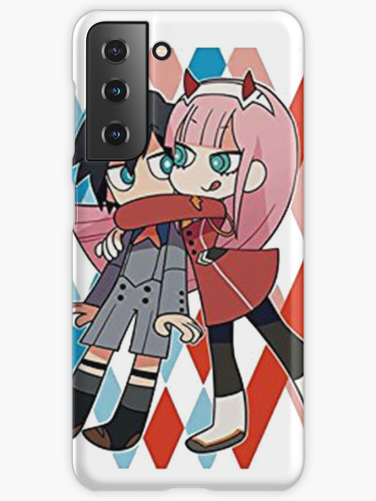 Darling In The Franxx Cute Zero Two And Hiro Chibi Anime Style Samsung Galaxy Phone Case By Saclothing Redbubble