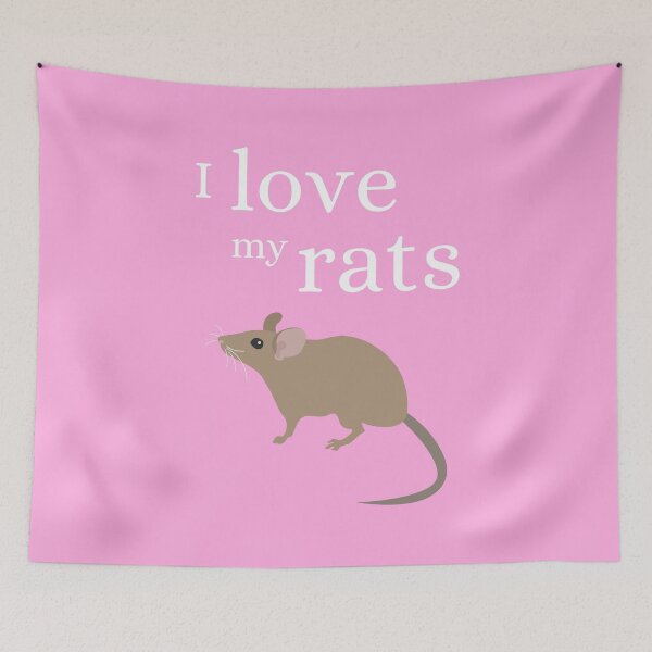 Item preview, Brown Rat Love (On Light Rose Pink) designed and sold by Icefyre-Art.