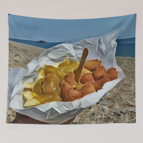 Item preview, Scampi And Chips On The Beach In Gemstone designed and sold by Fearless-Fox.