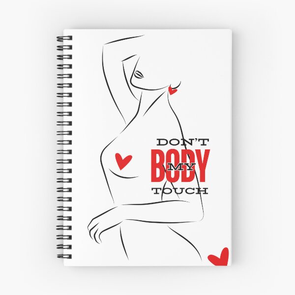 Item preview, Don’t touch My Body Silhouette of naked woman with red hearts designed and sold by LeeydiCreative.