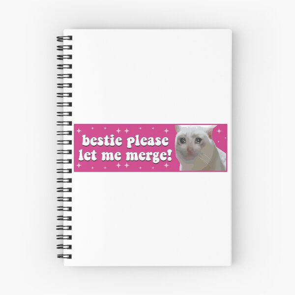 Item preview, Bestie Please Let Me Merge Funny Gen Z Meme Y2K Pink Aesthetic Bumper designed and sold by fanky-bumper.