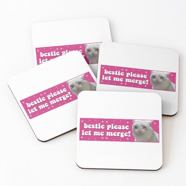 Item preview, Bestie Please Let Me Merge Funny Gen Z Meme Y2K Pink Aesthetic Bumper designed and sold by fanky-bumper.