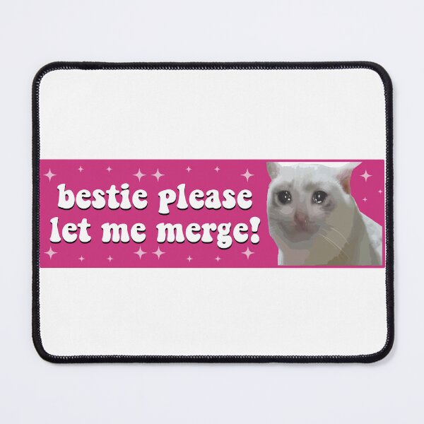 Item preview, Bestie Please Let Me Merge Funny Gen Z Meme Y2K Pink Aesthetic Bumper designed and sold by fanky-bumper.