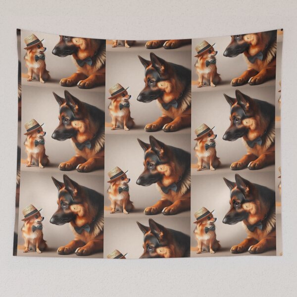 Item preview, Shepherd and chihuahua best friends! designed and sold by Zelda50.