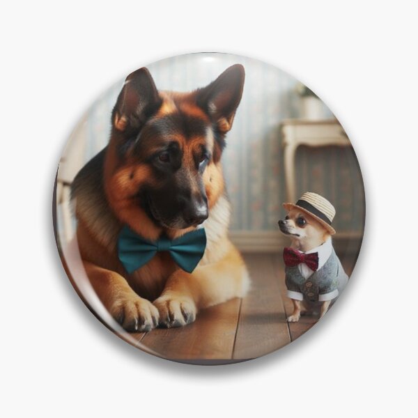 Item preview,  Shepherd and chihuahua ready for a night on the town! designed and sold by Zelda50.