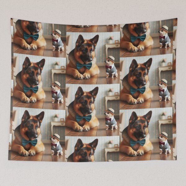 Item preview,  Shepherd and chihuahua ready for a night on the town! designed and sold by Zelda50.