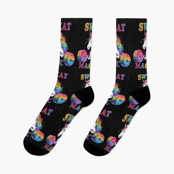 Item preview, Funny Unicorn Gym Workout Gift. Sweat Magic Rainbow Weightlifting Design. designed and sold by Unitepeople.