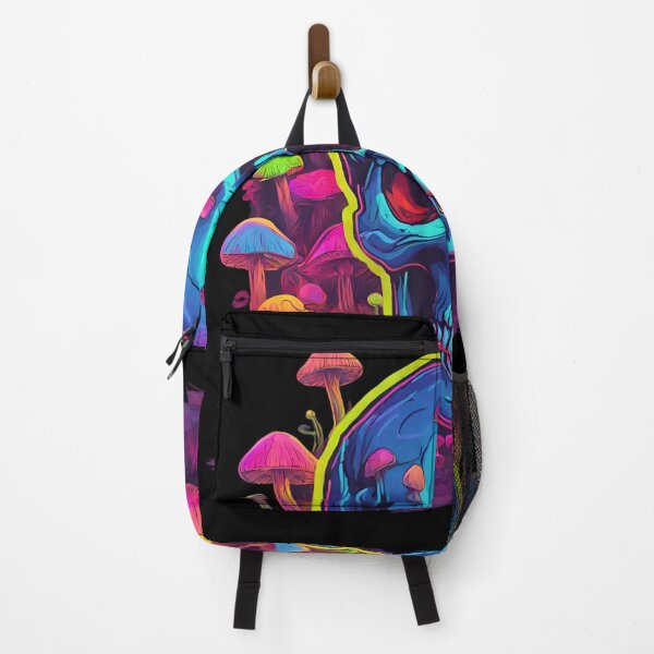 Item preview, Neon Skull Mushrooms Psychodelic Style designed and sold by CyberArtistOne.