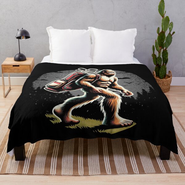 Item preview, Golfing Bigfoot Carrying Golf Bag In The Woods designed and sold by nameonshirt.