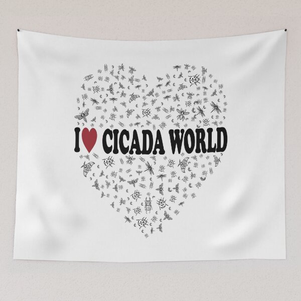 Item preview, CICADA WORLD, BLACK DESIGN designed and sold by Rejiboustarts.