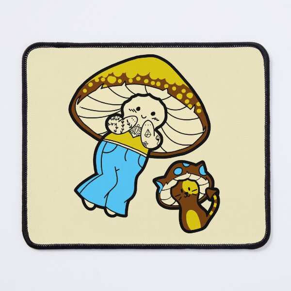 Item preview, Mushroom Friend with Cat designed and sold by Rowan-artist.