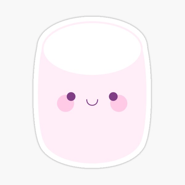 Cute pink marshmallows Sticker