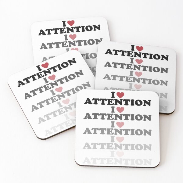 Item preview, I LOVE ATTENTION, BLACK DESIGN designed and sold by Rejiboustarts.