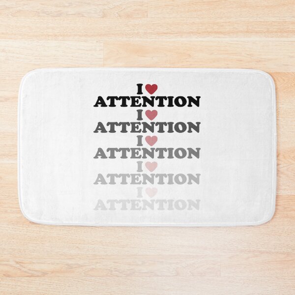 Item preview, I LOVE ATTENTION, BLACK DESIGN designed and sold by Rejiboustarts.