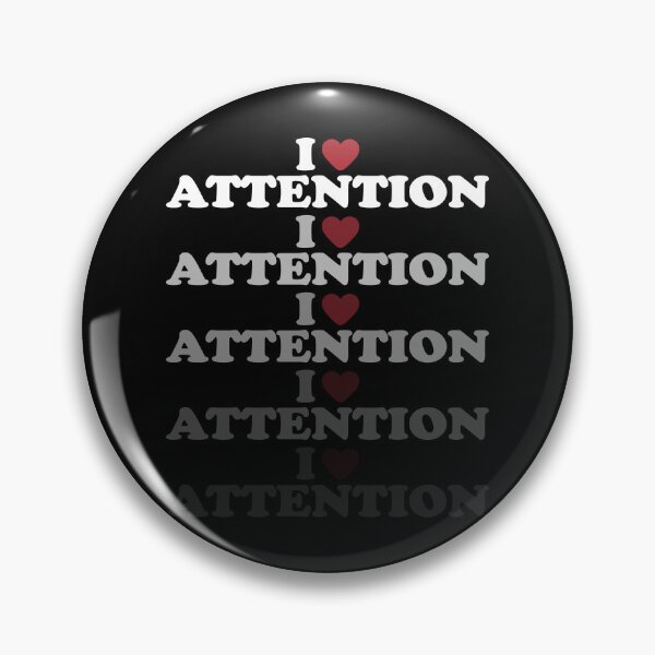 Item preview, I LOVE ATTENTION, WHITE DESIGN designed and sold by Rejiboustarts.