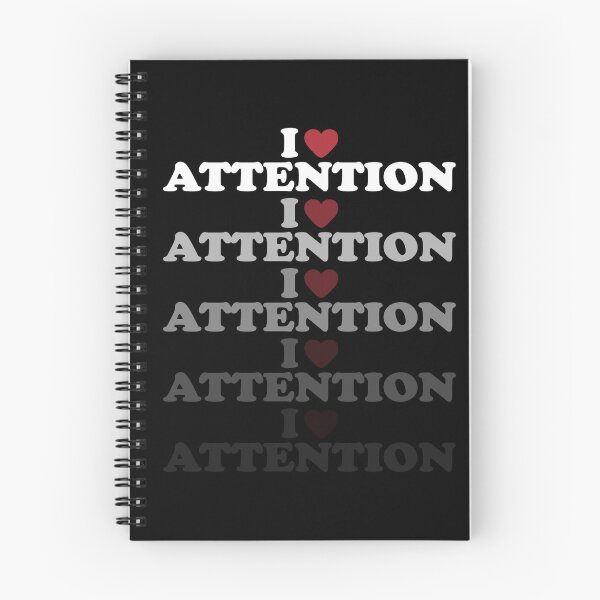 Item preview, I LOVE ATTENTION, WHITE DESIGN designed and sold by Rejiboustarts.