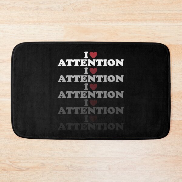 Item preview, I LOVE ATTENTION, WHITE DESIGN designed and sold by Rejiboustarts.