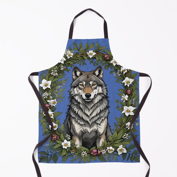Item preview, Minnesota Wolf Surrounded By Lady's Slipper Flowers 2 designed and sold by taiche.