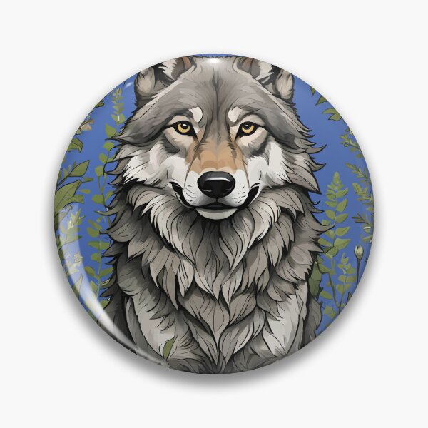 Item preview, Minnesota Wolf Surrounded By Lady's Slipper Flowers 3 designed and sold by taiche.