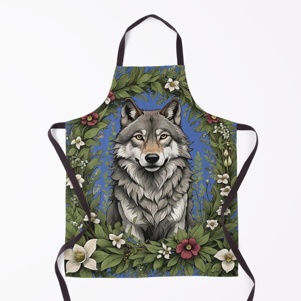 Item preview, Minnesota Wolf Surrounded By Lady's Slipper Flowers 3 designed and sold by taiche.