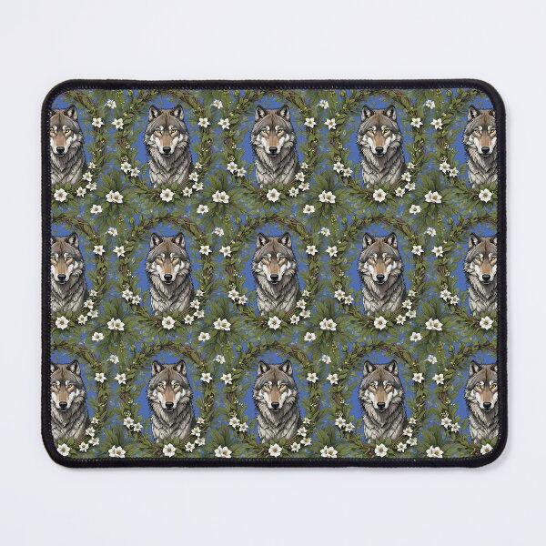 Item preview, Minnesota Wolf Surrounded By Lady's Slipper Flowers 4 designed and sold by taiche.