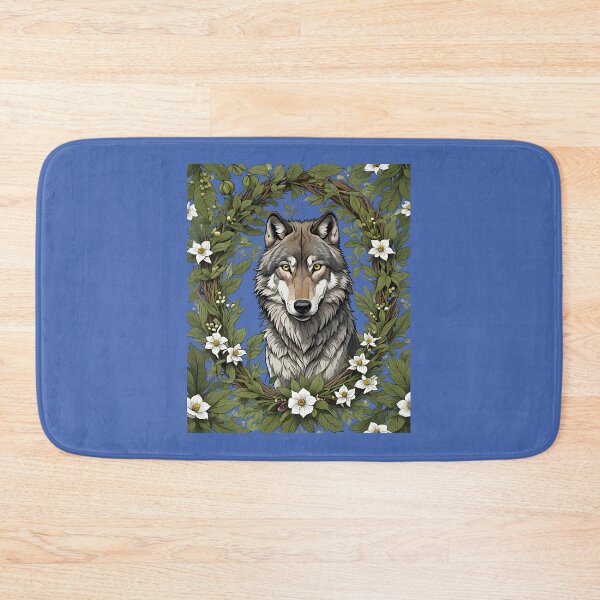 Item preview, Minnesota Wolf Surrounded By Lady's Slipper Flowers 4 designed and sold by taiche.