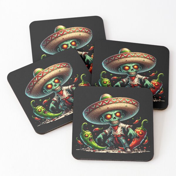 Item preview, Zombie Cinco de Mayo Man and Hot Peppers designed and sold by HolidayBug.