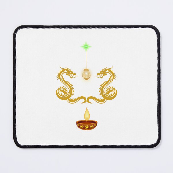 Item preview, Oil Lamp with Double Lucky Dragons designed and sold by CanterburyLane.