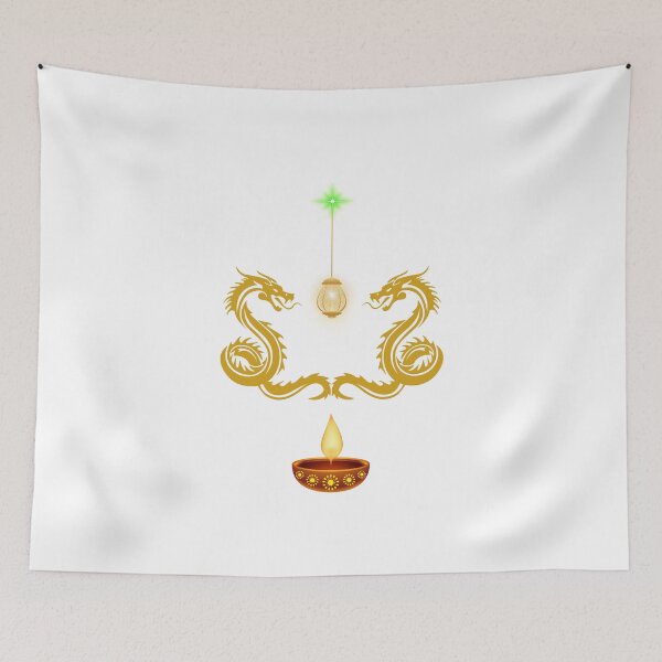 Item preview, Oil Lamp with Double Lucky Dragons designed and sold by CanterburyLane.