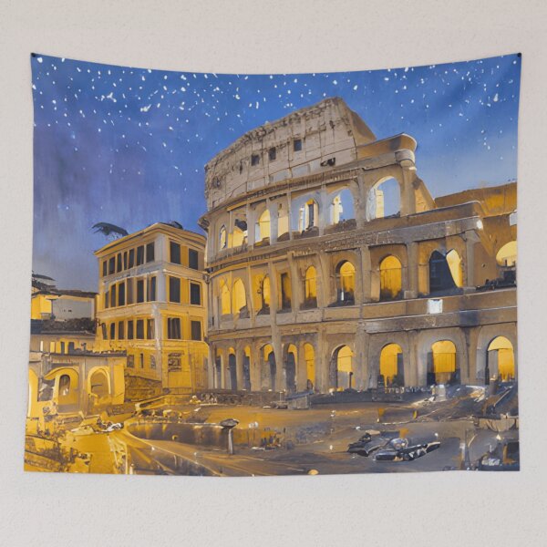 Item preview, The Colosseum in Rome at Night designed and sold by Marymarice.