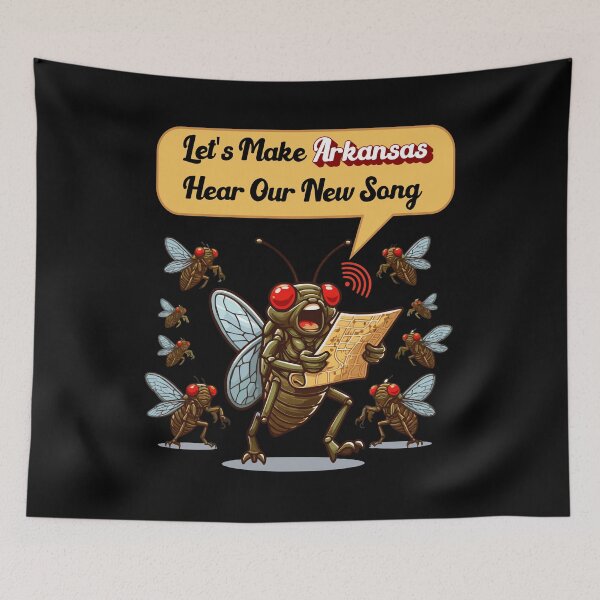 Item preview, Funny Arkansas 2024 Cicada Summer Swarm, Cicada Scream designed and sold by ArtByKatti.
