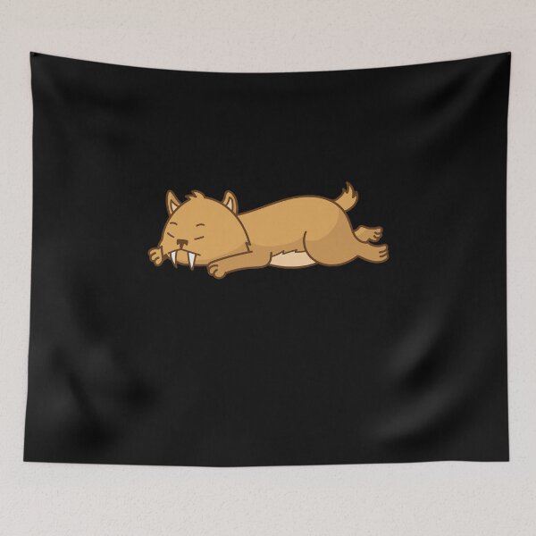 Item preview, Saber-toothed Tiger sleeps Wild Cat Predator designed and sold by dieEinsteiger.