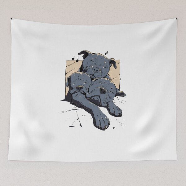 Item preview, Fluffy Cerberus Sleeping at the Sound of Music - Fantasy designed and sold by Fenay Designs.