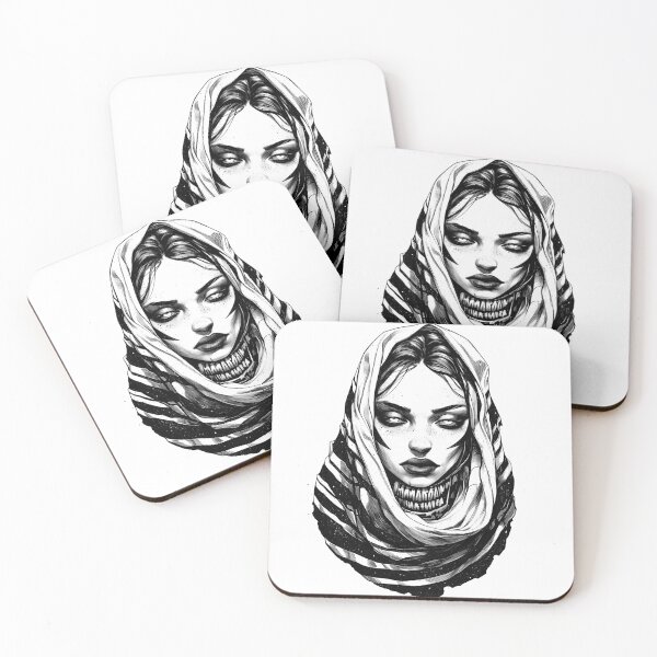 Item preview, Mystical Moon Goddess in Black and White – Elegant, Spiritual Illustration designed and sold by Tomioka-Art.