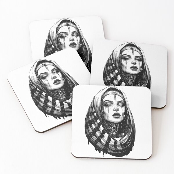 Item preview, Mystical Moon Goddess in Black and White – Elegant, Spiritual Illustration designed and sold by Tomioka-Art.