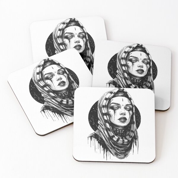 Item preview, Mystical Moon Goddess in Black and White – Elegant, Spiritual Illustration designed and sold by Tomioka-Art.