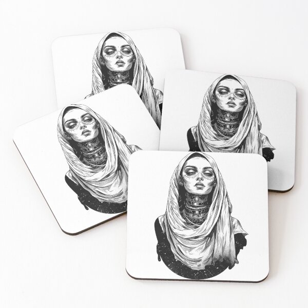 Item preview, Mystical Moon Goddess in Black and White – Elegant, Spiritual Illustration designed and sold by Tomioka-Art.