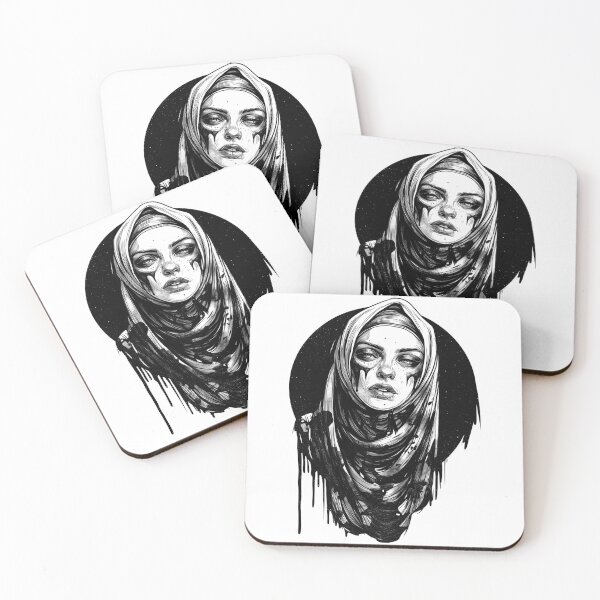 Item preview, Mystical Moon Goddess in Black and White – Elegant, Spiritual Illustration designed and sold by Tomioka-Art.