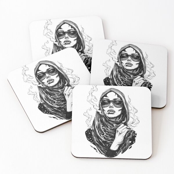 Item preview, Mystical Moon Goddess in Black and White – Elegant, Spiritual Illustration designed and sold by Tomioka-Art.