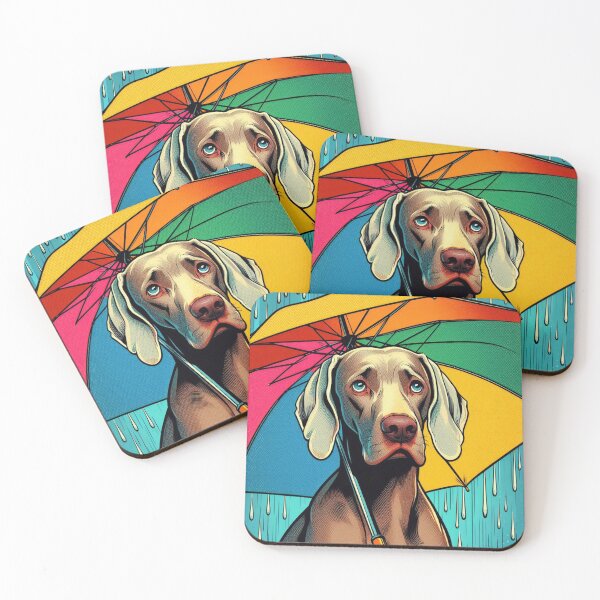 Item preview, Weimaraner with Colorful Umbrella Design Nr. 36 designed and sold by WeimTrails.