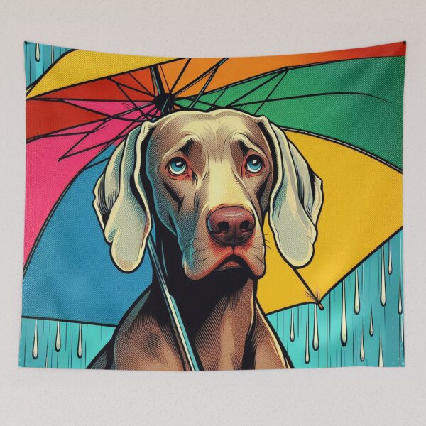 Item preview, Weimaraner with Colorful Umbrella Design Nr. 36 designed and sold by WeimTrails.