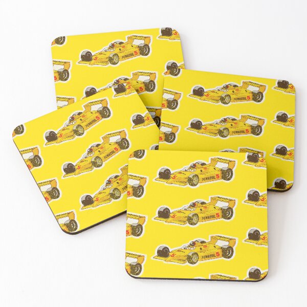 Item preview, Vintage Pennzoil Chaparral 2K IndyCar racer cartoon - distressed post-race print designed and sold by retropetrol.