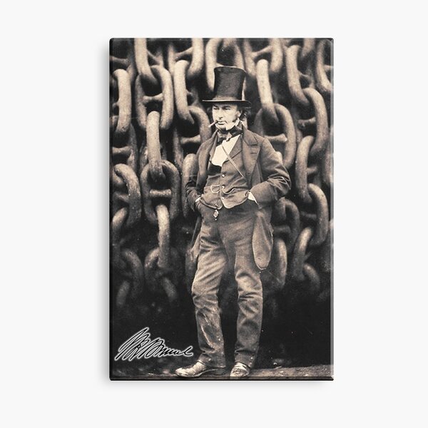 BRUNEL. Isambard Kingdom Brunel, Engineer, Genius, Steam Ship, Railway, Bridge, Tunnel. Canvas Print