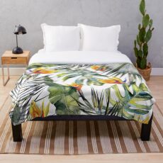TROPICAL GARDEN Throw Blanket