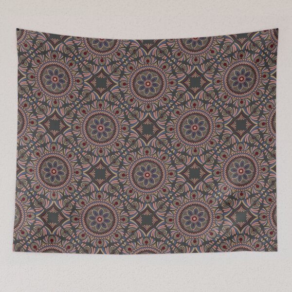 Item preview, Royal Circle Rosette Dot Mandala Diamond Tile designed and sold by Triplicate Limited.