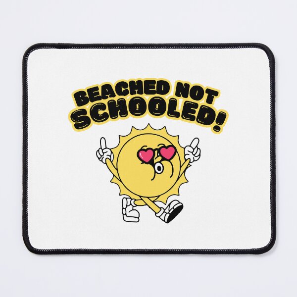 Item preview, Beached Not Schooled  School's Out For Summer  Last Day of School Retro Smiley Face  Gift For Teacher And Students designed and sold by MotivaChic.