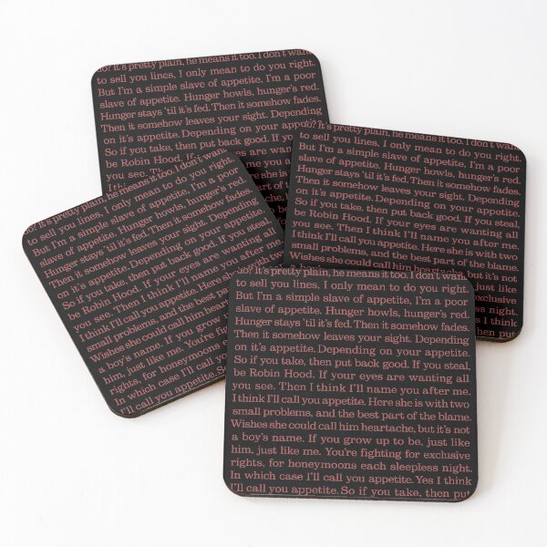 Item preview, Appetite - Prefab Sprout (lyrics) v.4 designed and sold by x1brett.